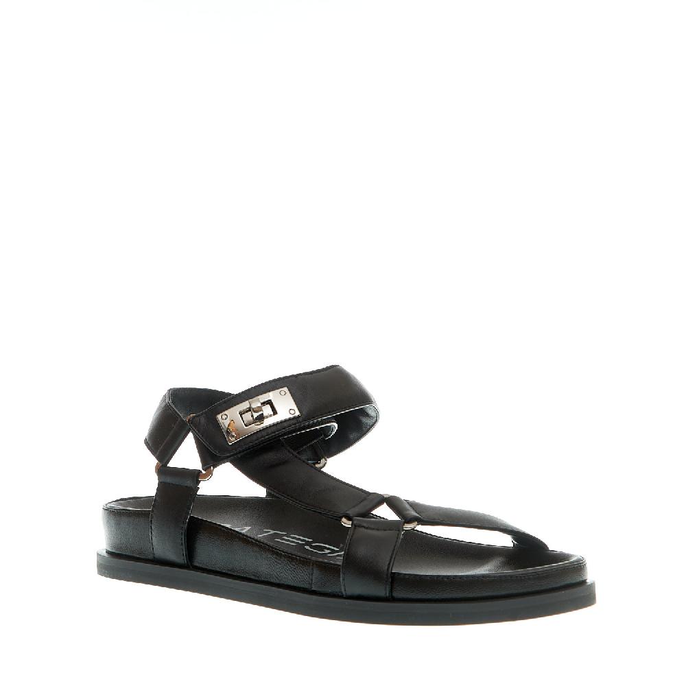 Sorelle Perego sandalo anatomico nero fibbie Super sconto