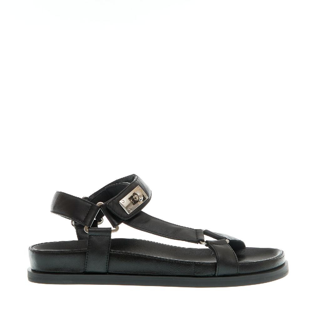 Sorelle Perego sandalo anatomico nero fibbie Super sconto