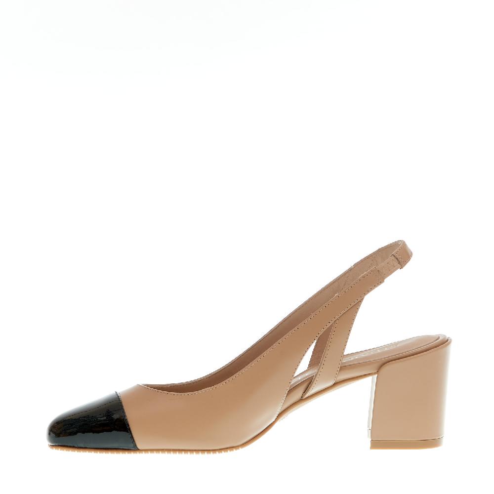 Sorelle Perego slingback beige e nera Officina