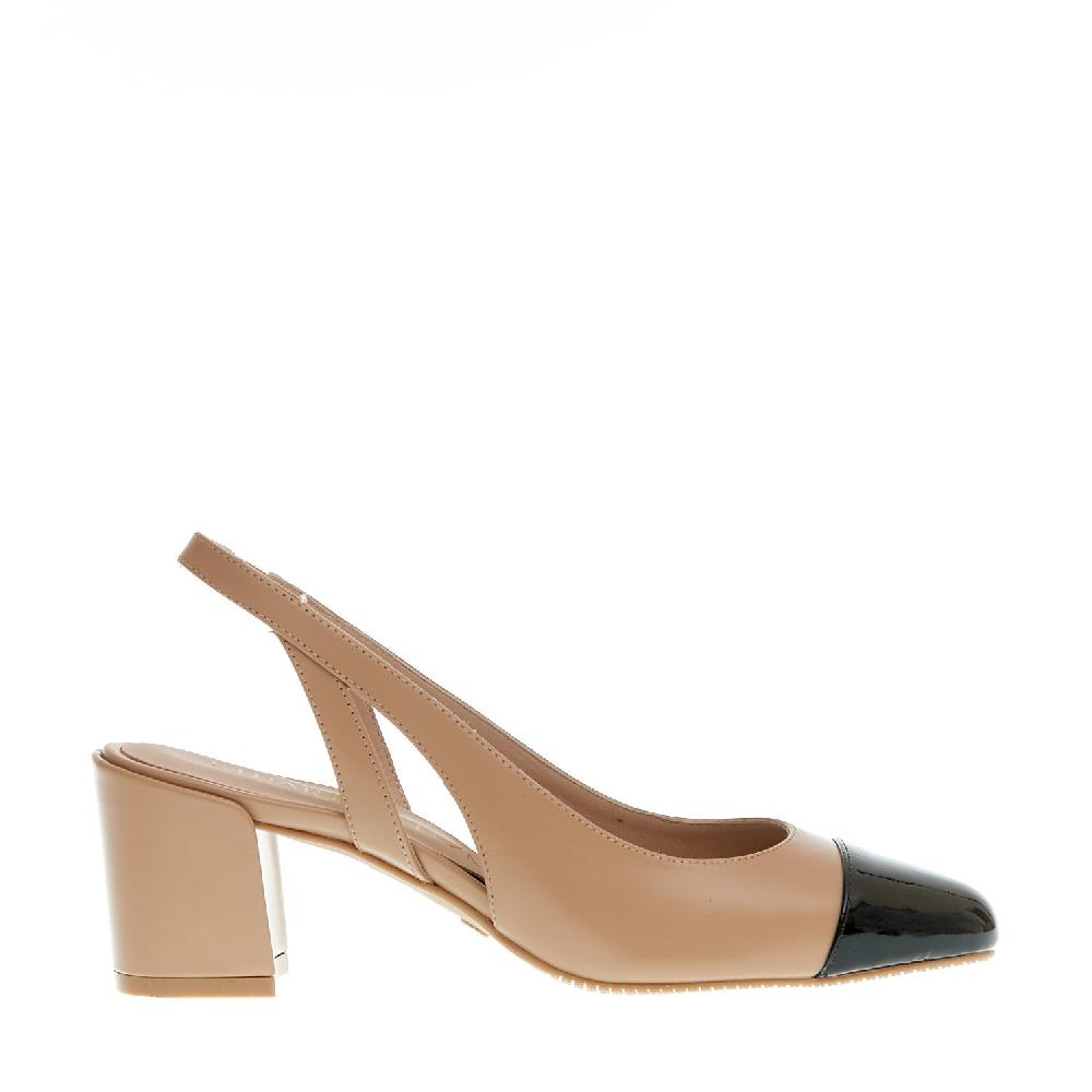 Sorelle Perego slingback beige e nera Officina