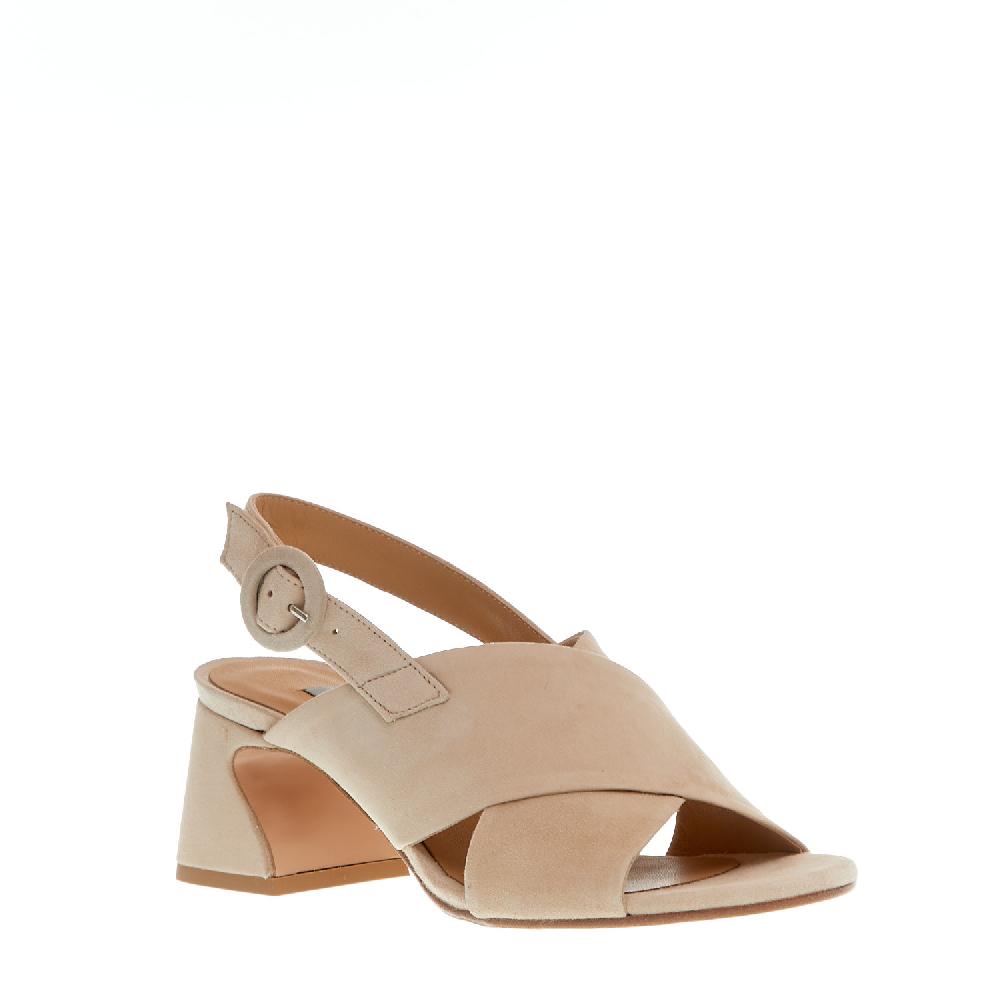 Sorelle Perego sandalo incrocio camoscio beige 2025