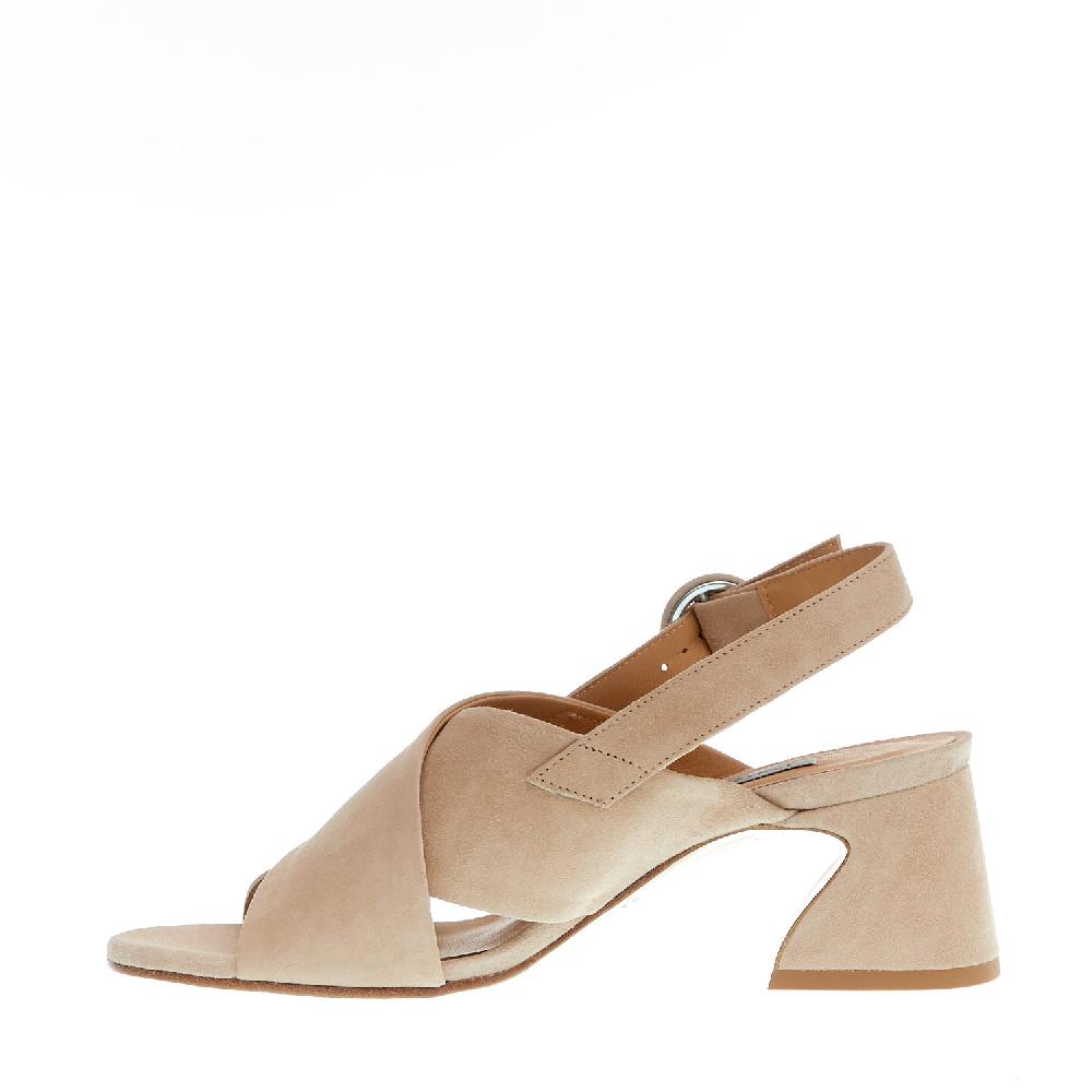 Sorelle Perego sandalo incrocio camoscio beige 2025