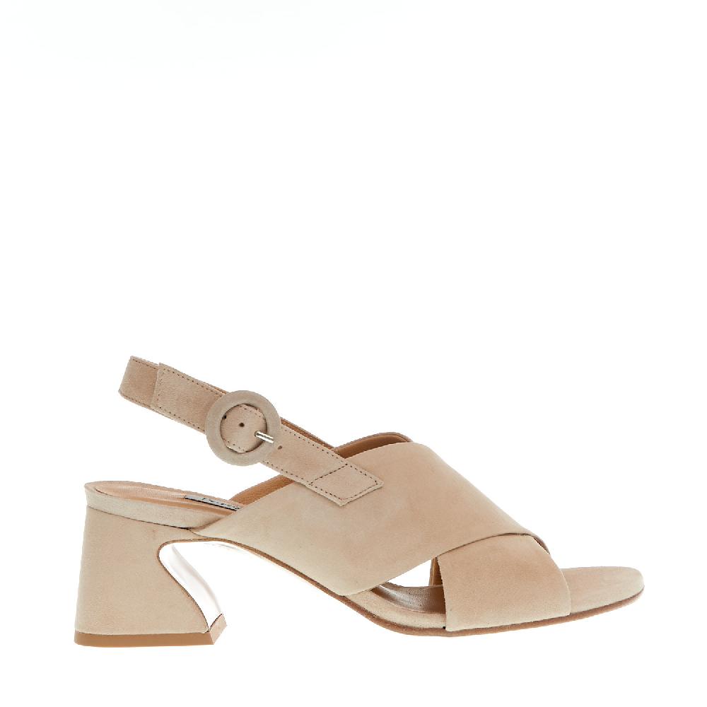 Sorelle Perego sandalo incrocio camoscio beige 2025