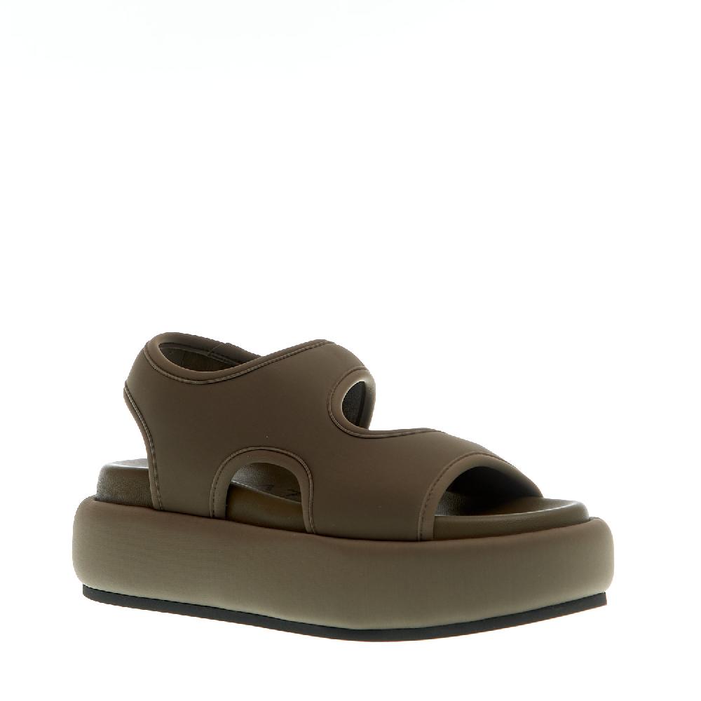 Sorelle Perego sandalo zeppa neoprene verdone Italia