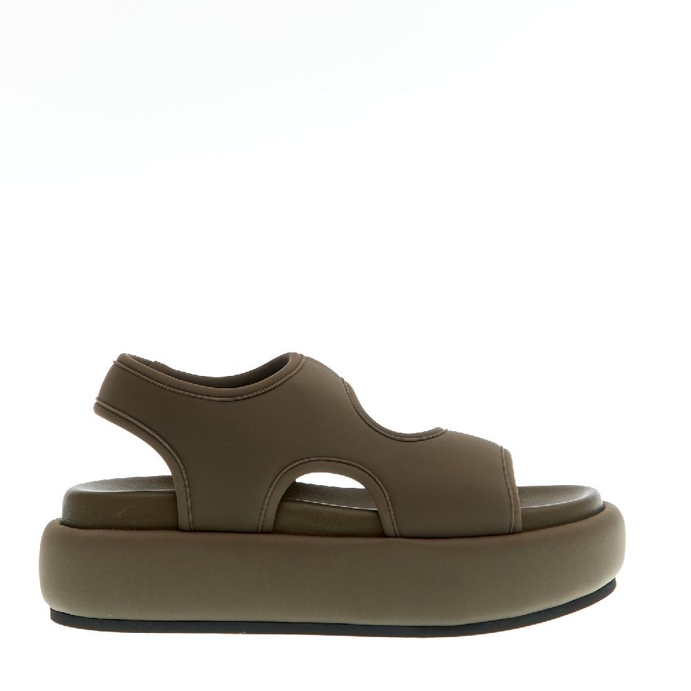 Sorelle Perego sandalo zeppa neoprene verdone Italia