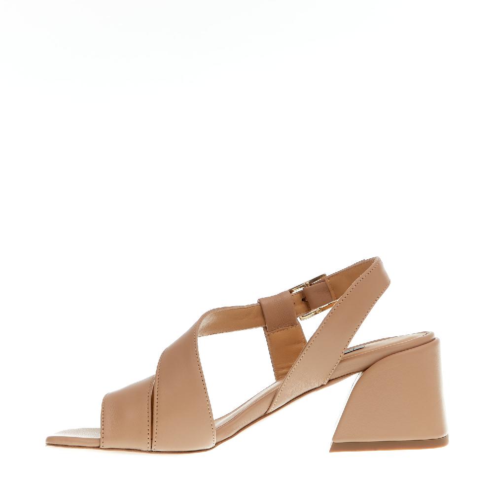 Sorelle Perego sandalo pelle beige tacco 60 In Linea
