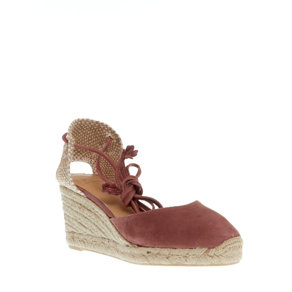 Sorelle Perego Espadrillas zeppa 70 mm camoscio rosa antico Soddisfazione Garantita