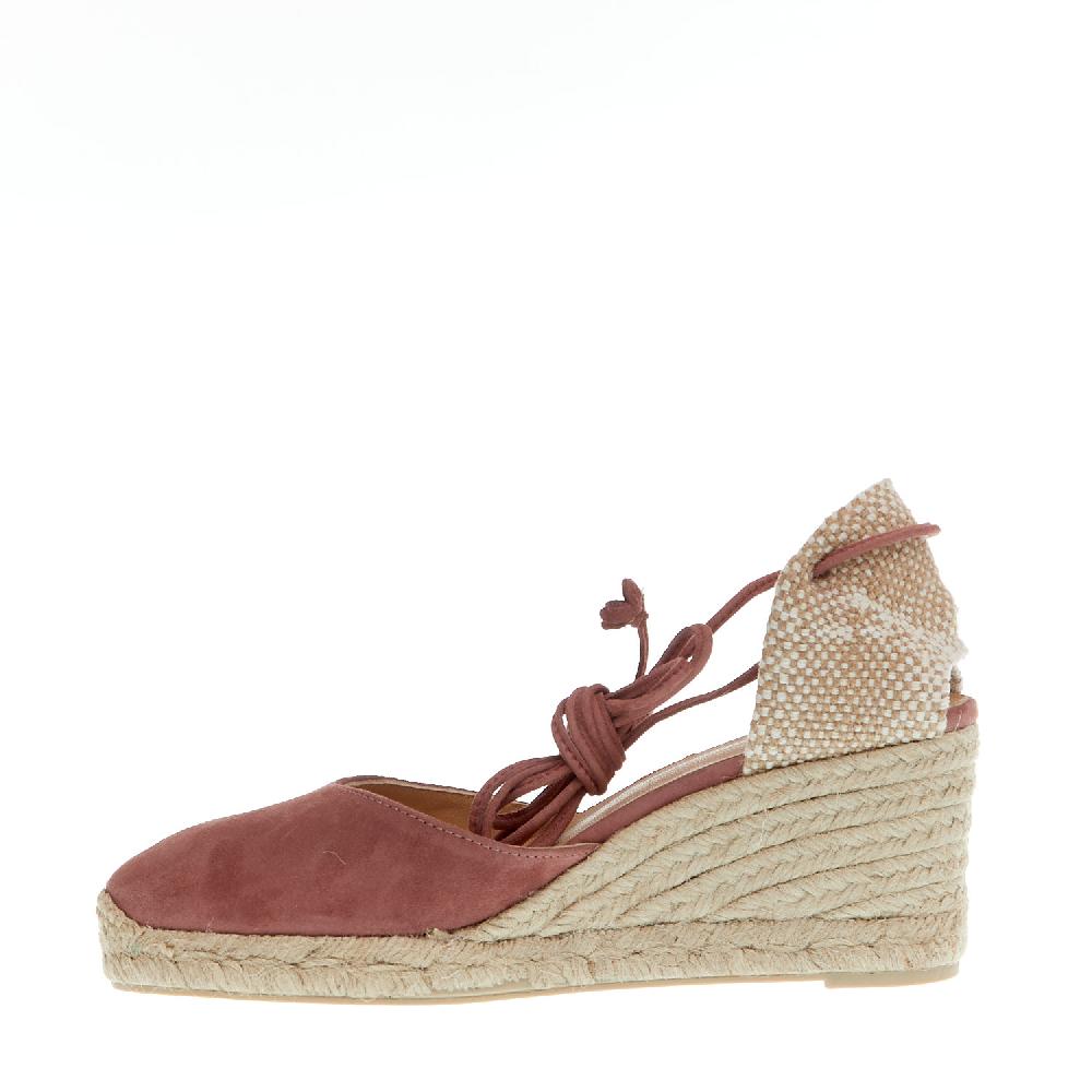 Sorelle Perego Espadrillas zeppa 70 mm camoscio rosa antico Soddisfazione Garantita