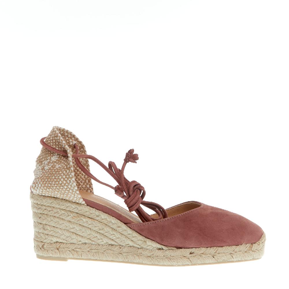 Sorelle Perego Espadrillas zeppa 70 mm camoscio rosa antico Soddisfazione Garantita