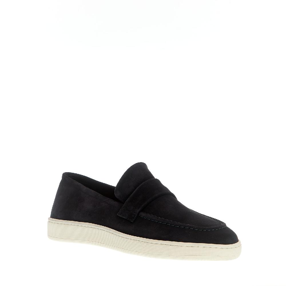 Sorelle Perego mocassino camoscio blu fondo bianco Qualità Garantita