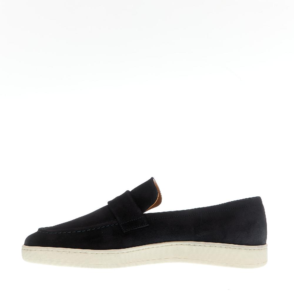 Sorelle Perego mocassino camoscio blu fondo bianco Qualità Garantita