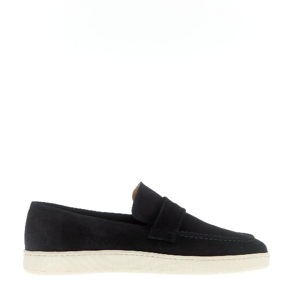 Sorelle Perego mocassino camoscio blu fondo bianco Qualità Garantita