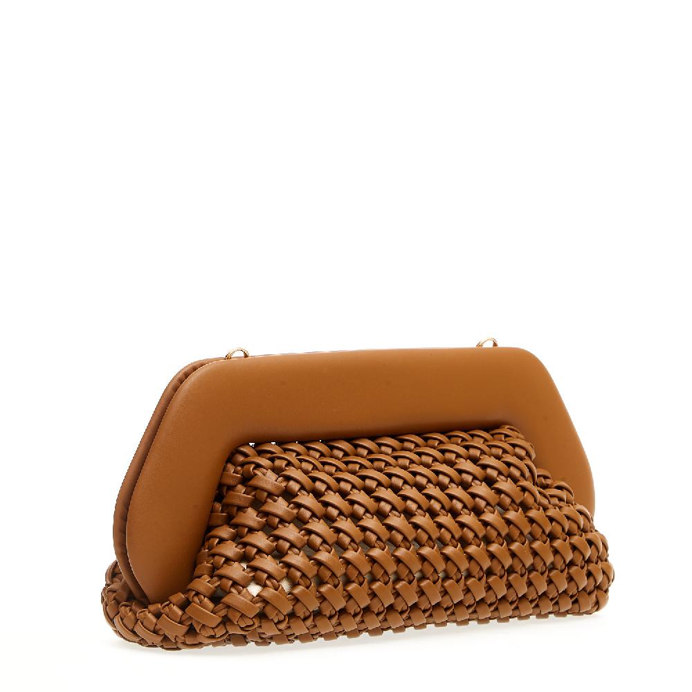 Sorelle Perego Clutch grande pelle intrecciata cuoio Economico