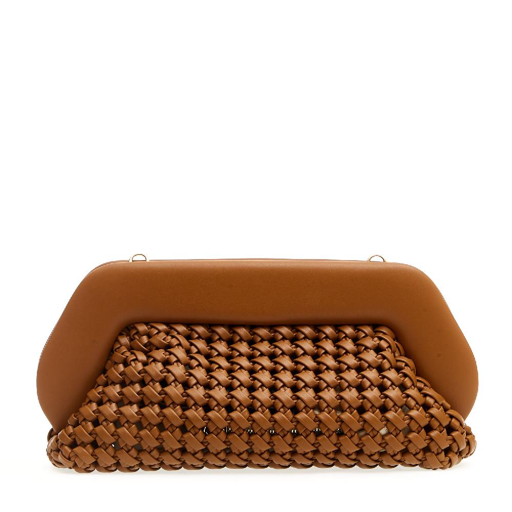 Sorelle Perego Clutch grande pelle intrecciata cuoio Economico