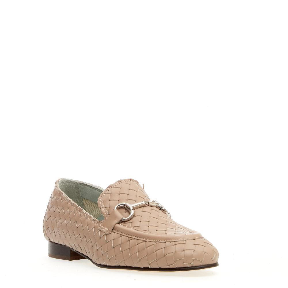 Sorelle Perego mocassino intreccio naturale con morsetto Moda