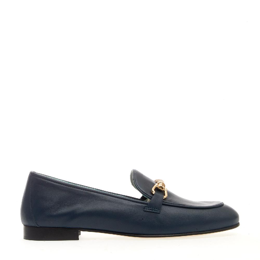 Sorelle Perego mocassino pelle blu morsetto Sconto di tempo limitato