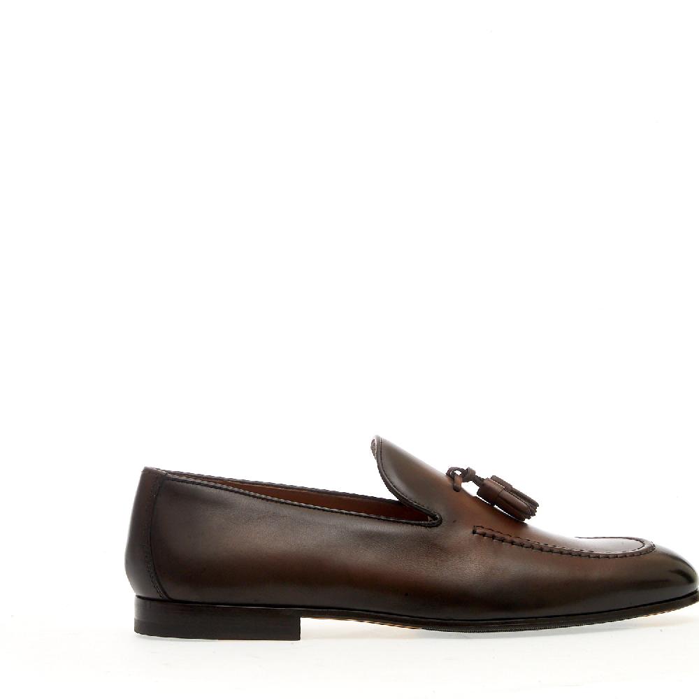 Sorelle Perego mocassino pelle marrone nappine Negozio online di fabbrica
