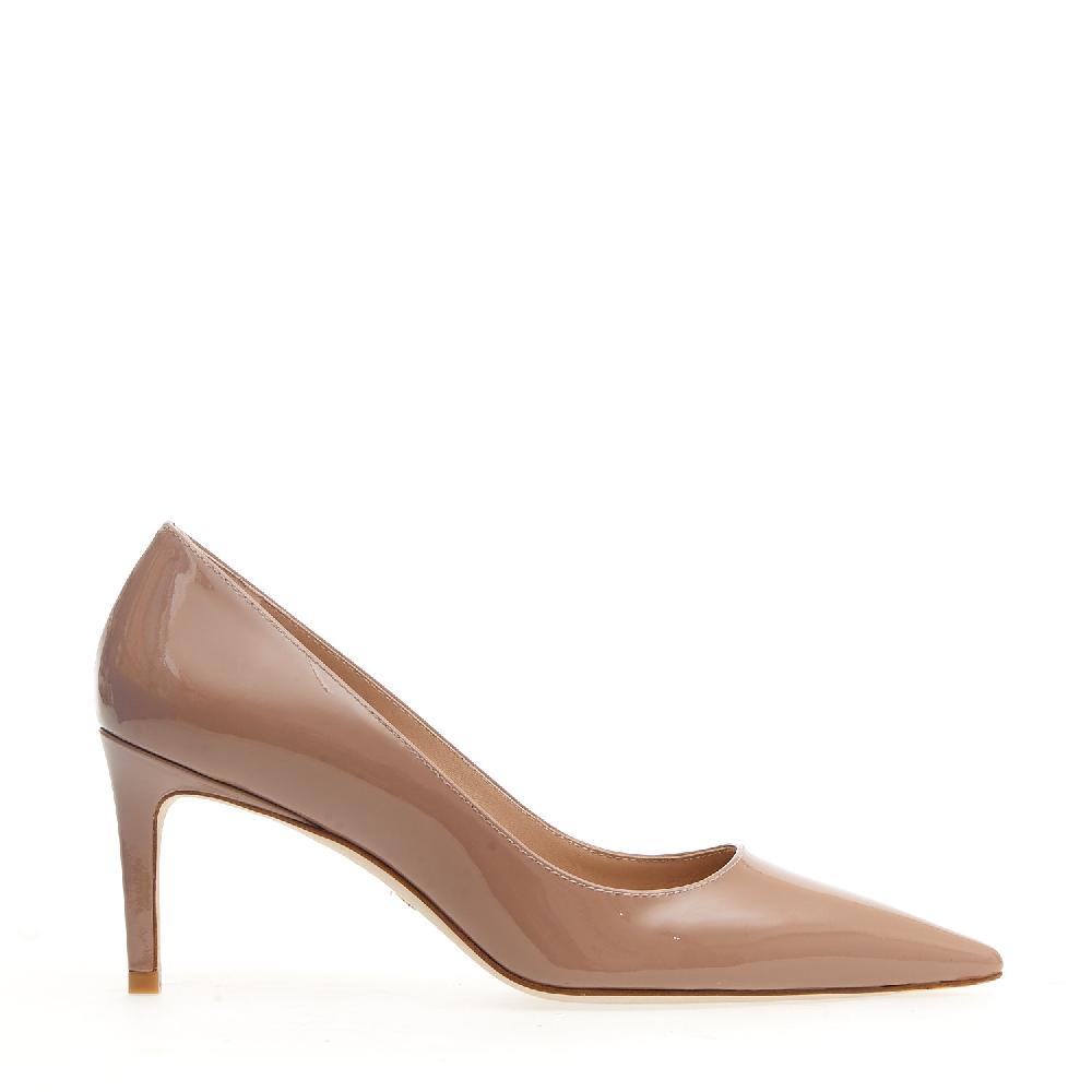Sorelle Perego pump vernice nude tacco 75 mm Shopping online