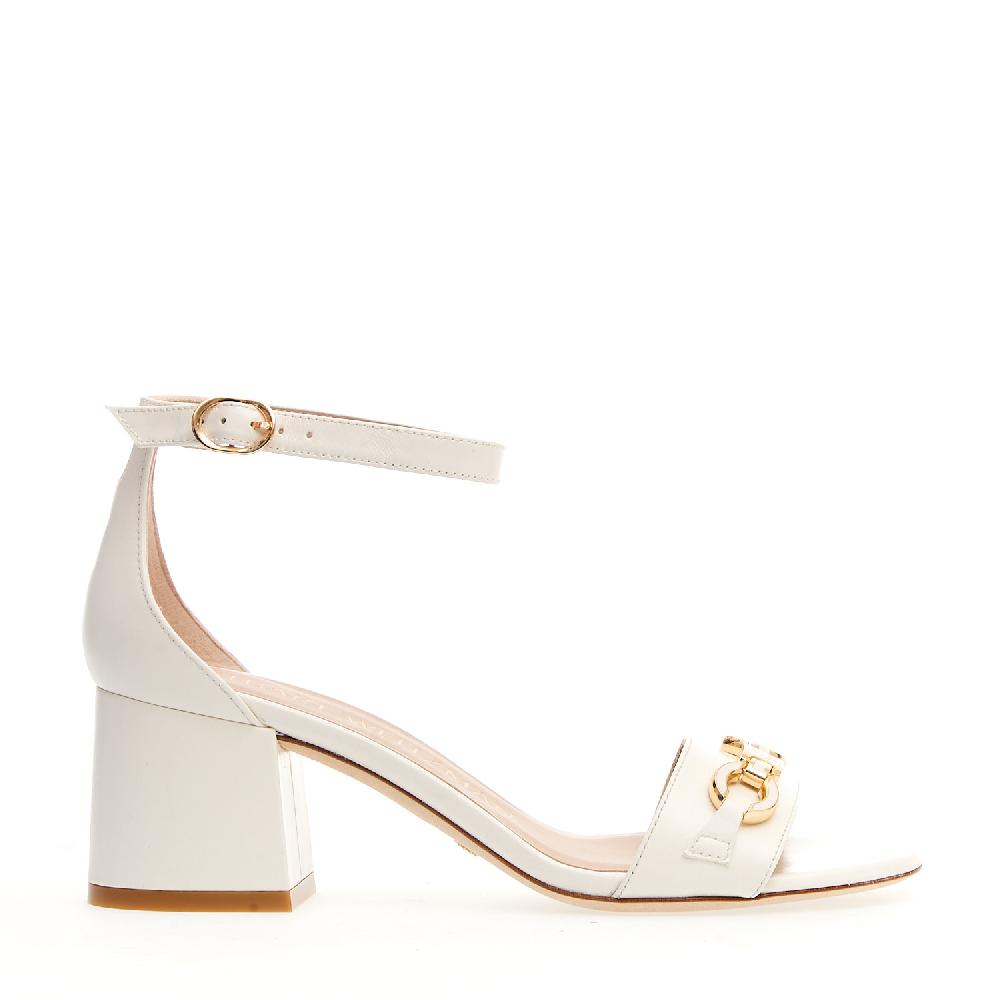 Sorelle Perego sandalo bianco tacco 60 mm morsetto Black Friday