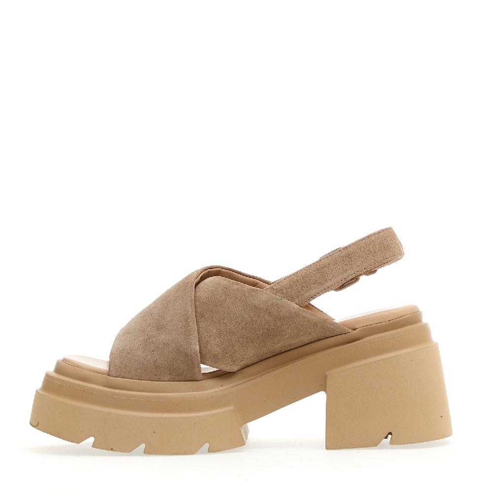 Sorelle Perego sandalo fondo gomma camoscio beige Cyber Monday