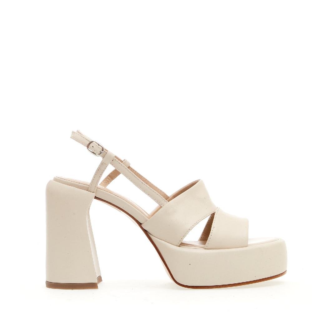 Sorelle Perego sandalo platò pelle osso Latest fashion