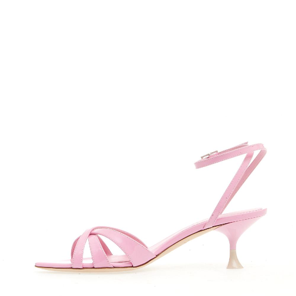 Sorelle Perego sandalo vernice rosa cinturino tacco 50 mm Lightning offer