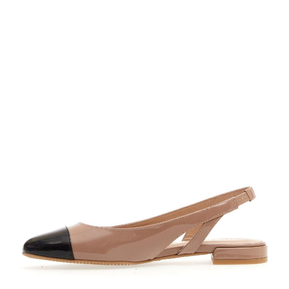 Sorelle Perego slingback bassa vernice nude e nero Nuovi prodotti