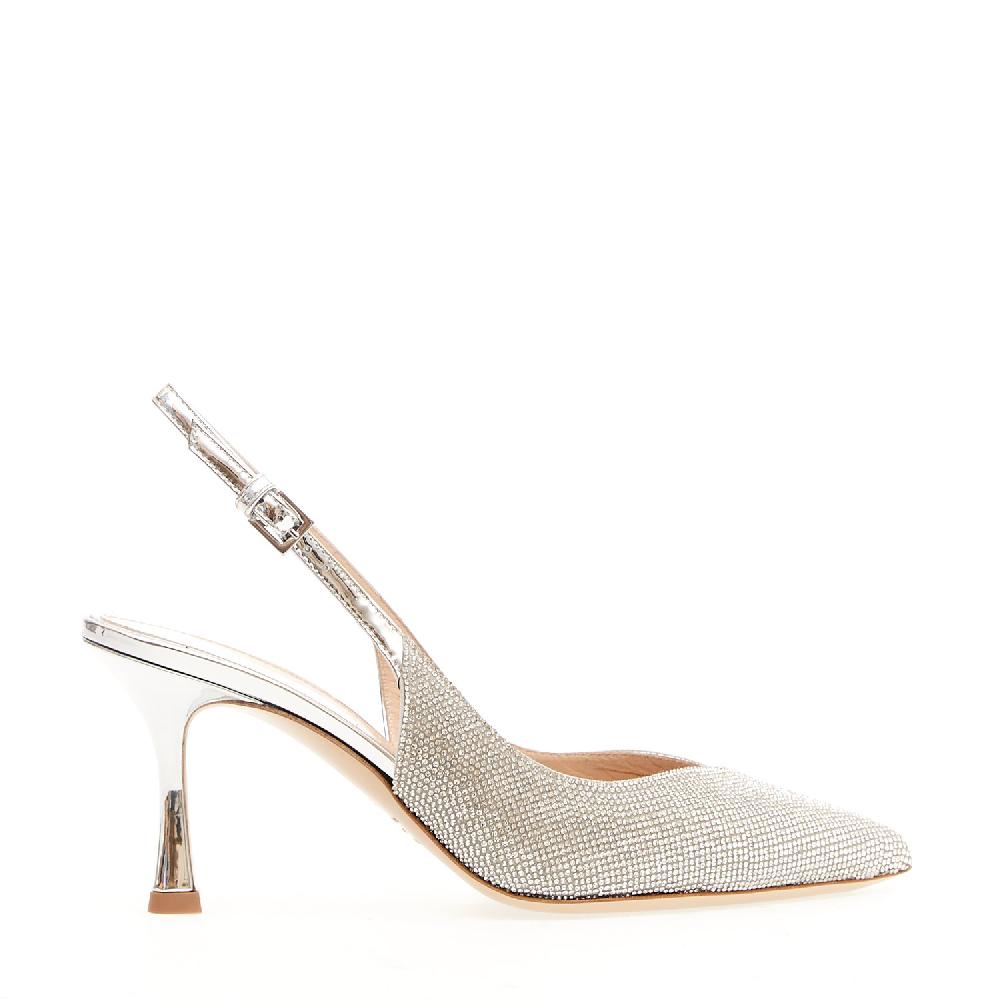 Sorelle Perego slingback argento e strass tacco 75 mm Bestseller