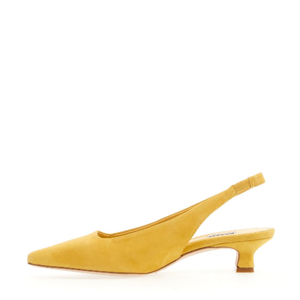 Sorelle Perego slingback camoscio giallo Liquidazione
