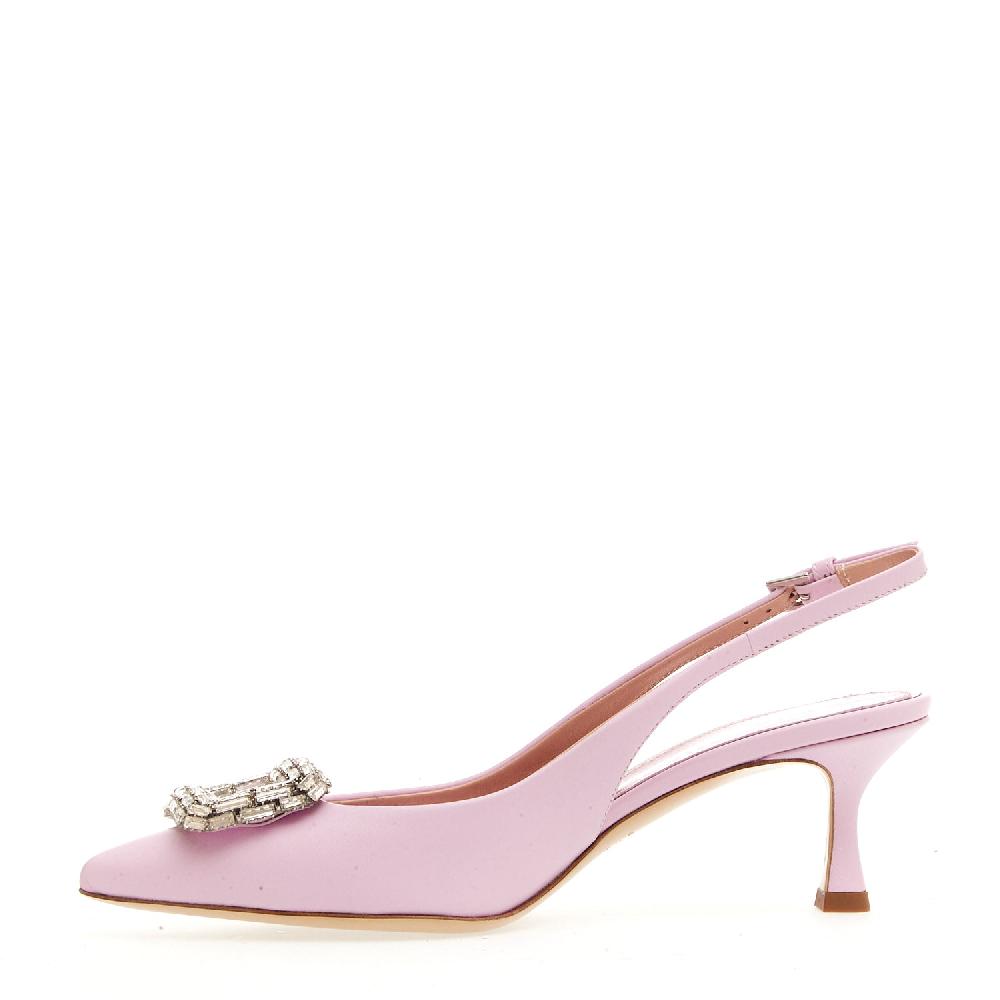 Sorelle Perego slingback rosa con fibbia strass Prezzo basso