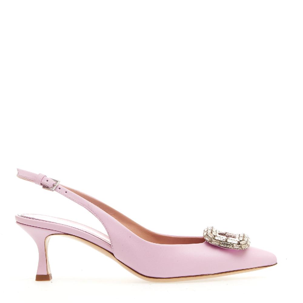 Sorelle Perego slingback rosa con fibbia strass Prezzo basso