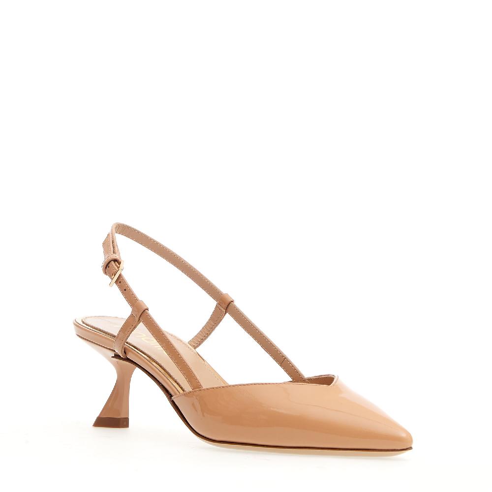 Sorelle Perego slingback vernice nude tacco 50 mm Offerta settimanale