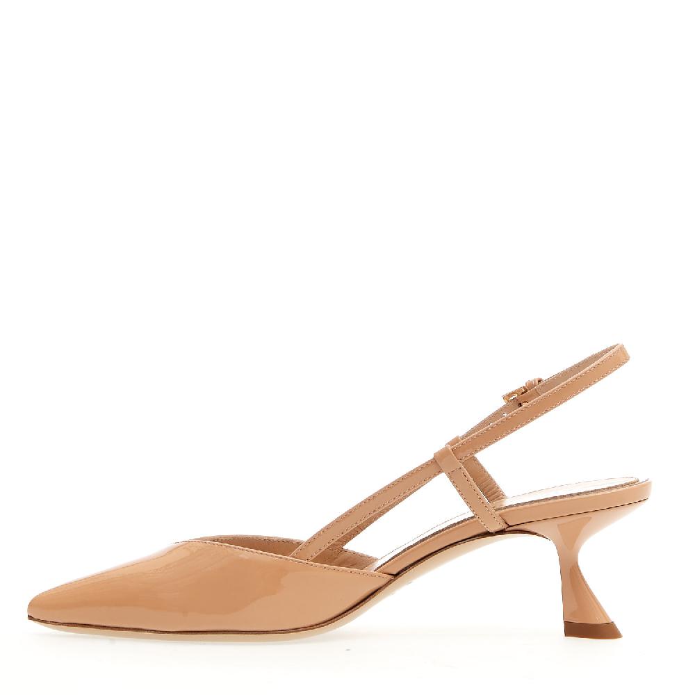 Sorelle Perego slingback vernice nude tacco 50 mm Offerta settimanale