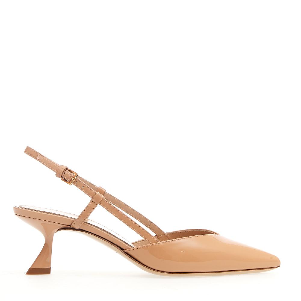 Sorelle Perego slingback vernice nude tacco 50 mm Offerta settimanale