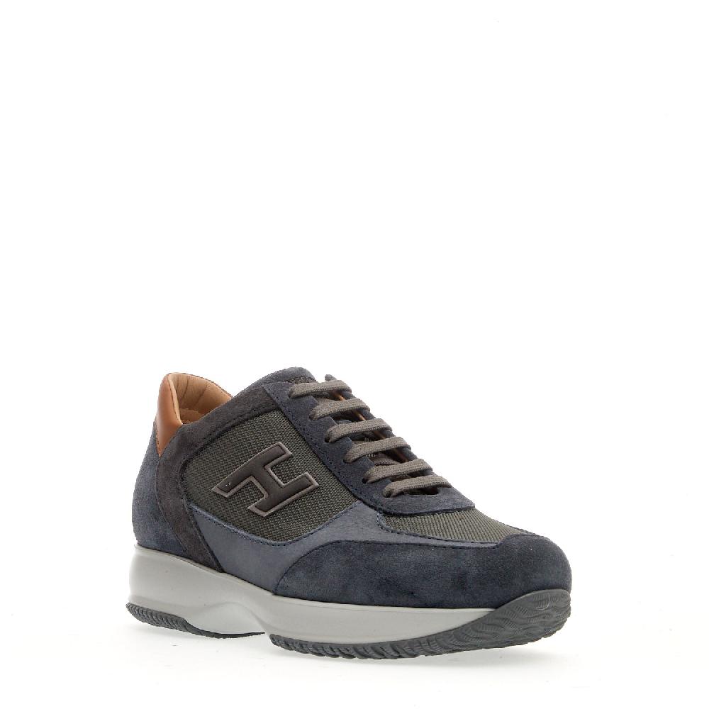 Sorelle Perego sneakers interactive camoscio e tessuto blu spoiler cuoio Fino al 65% di sconto