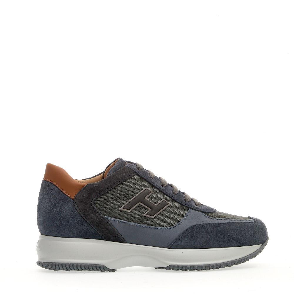 Sorelle Perego sneakers interactive camoscio e tessuto blu spoiler cuoio Fino al 65% di sconto