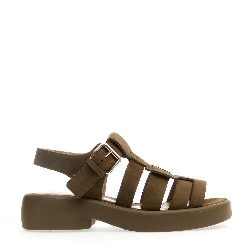Sorelle Perego sandalo gabbia nabuk verde 50% di sconto con spedizione gratuita