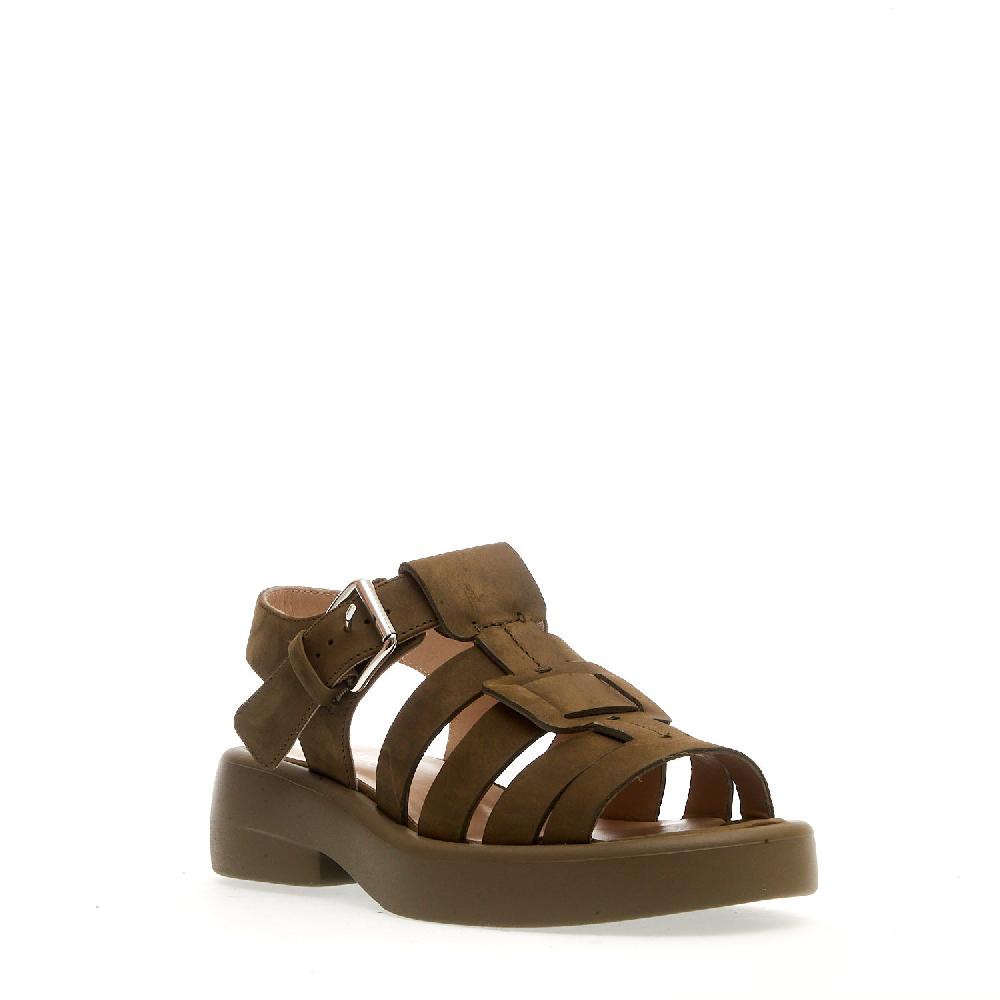 Sorelle Perego sandalo gabbia nabuk verde 50% di sconto con spedizione gratuita