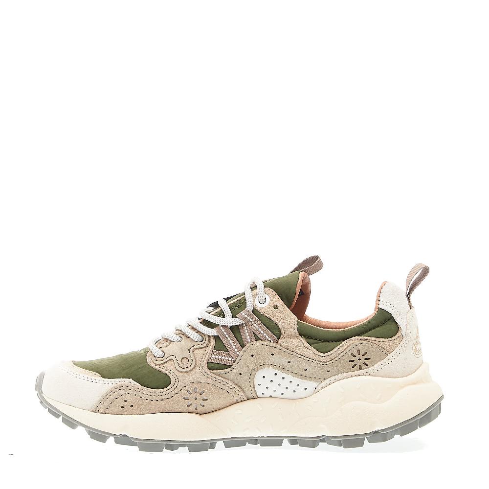 Sorelle Perego sneakers tessuto verdone camoscio tortora Esporta salva