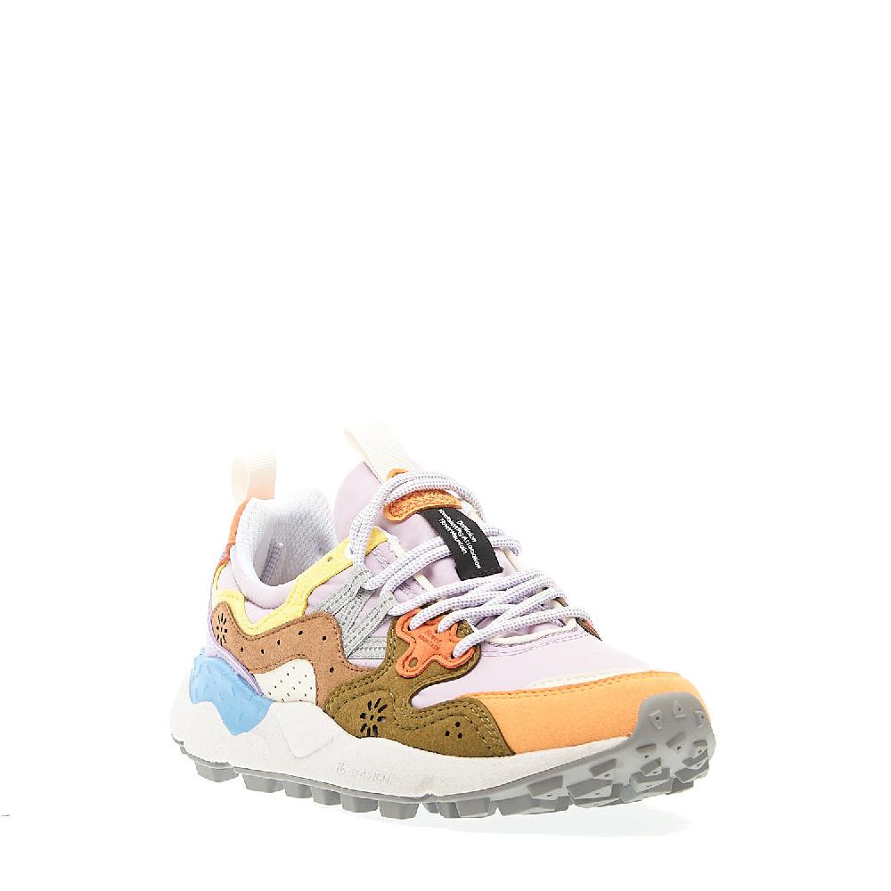 Sorelle Perego sneakers tessuto lilla camoscio verde e arancione Black Friday Prezzi
