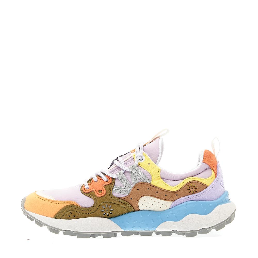 Sorelle Perego sneakers tessuto lilla camoscio verde e arancione Black Friday Prezzi