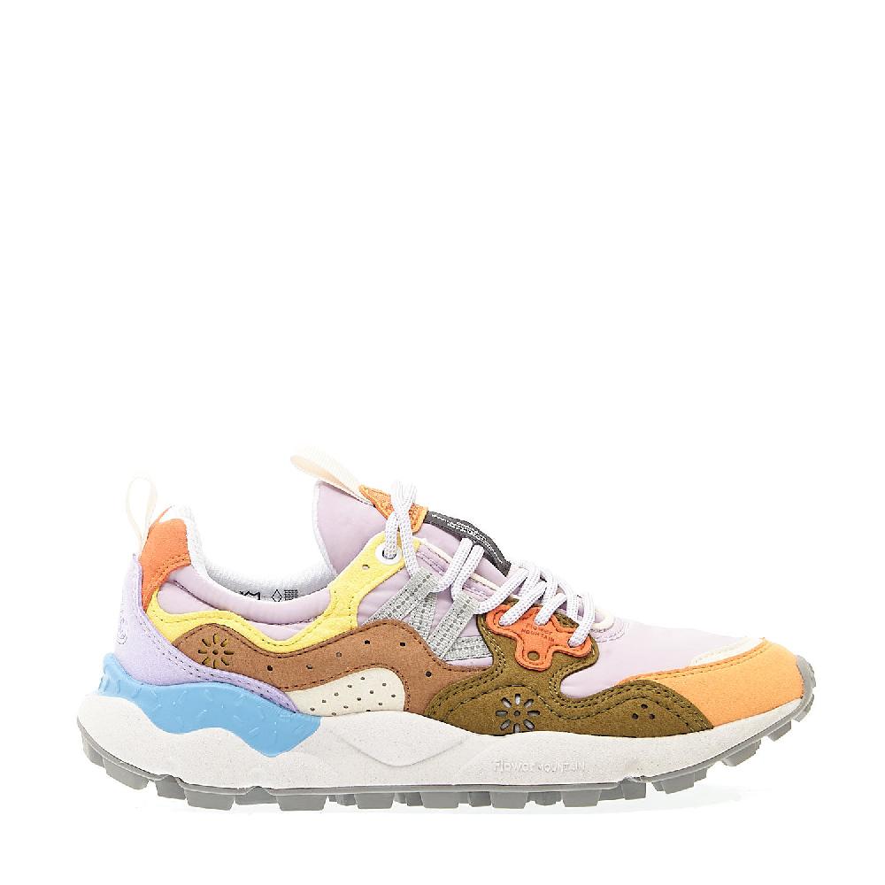 Sorelle Perego sneakers tessuto lilla camoscio verde e arancione Black Friday Prezzi