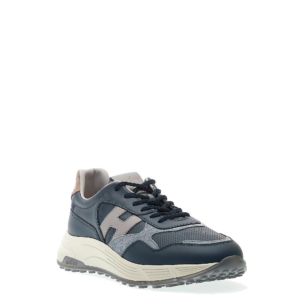 Sorelle Perego sneakers hyperlight pelle blu e camoscio In Linea