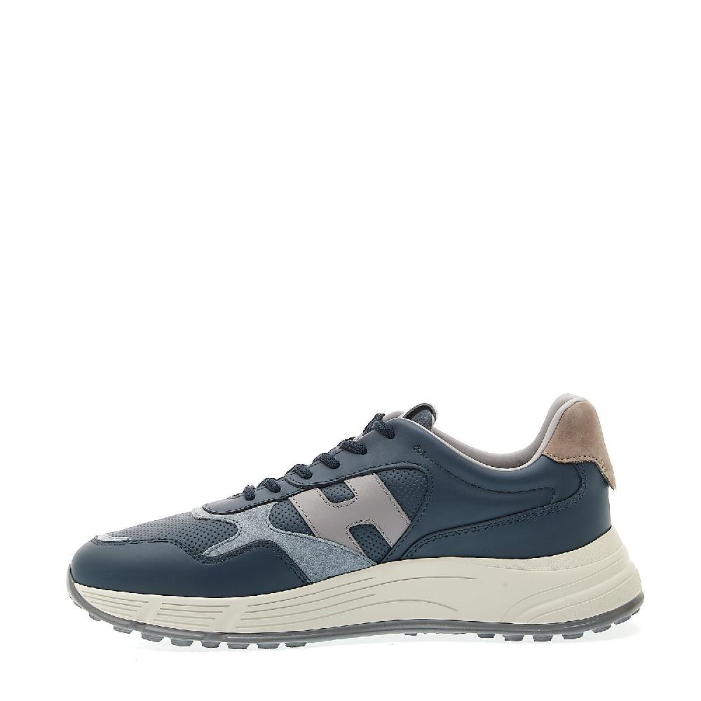 Sorelle Perego sneakers hyperlight pelle blu e camoscio In Linea