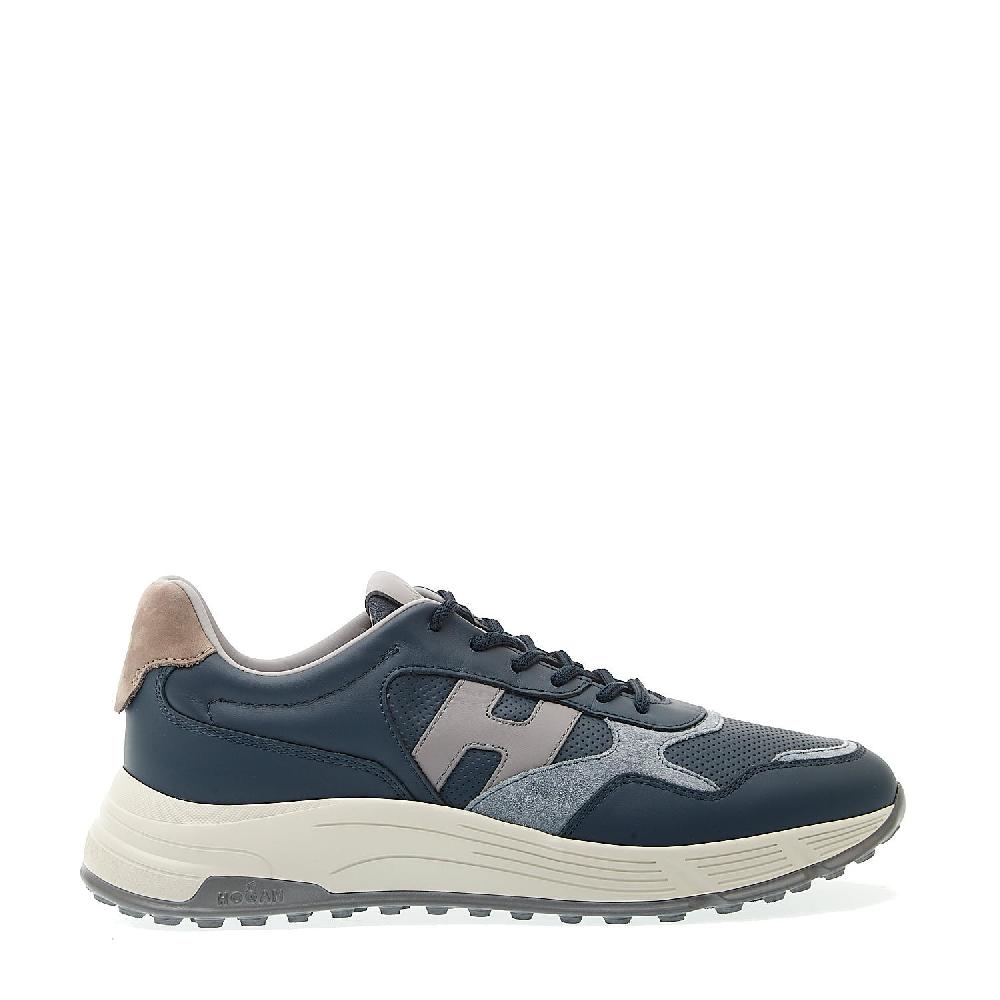 Sorelle Perego sneakers hyperlight pelle blu e camoscio In Linea