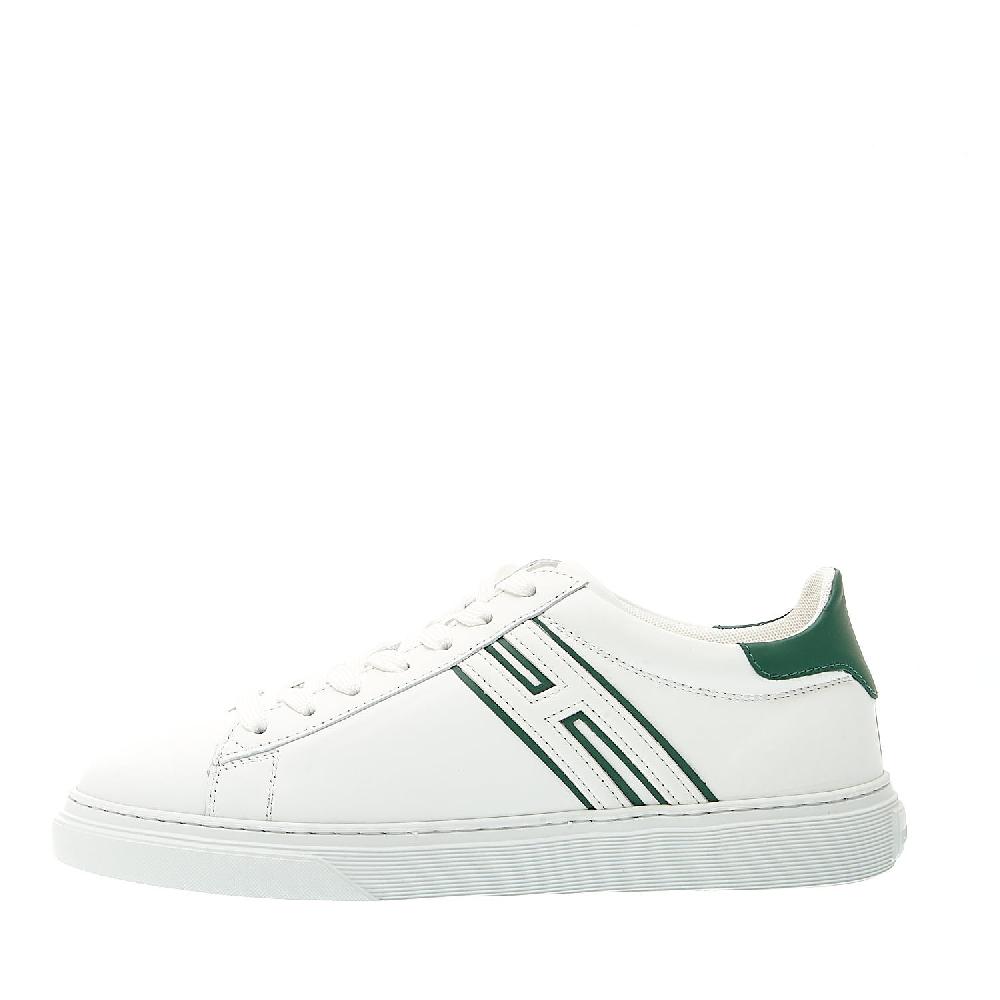 Sorelle Perego sneakers cassetta pelle bianco dettagli verde Vendita