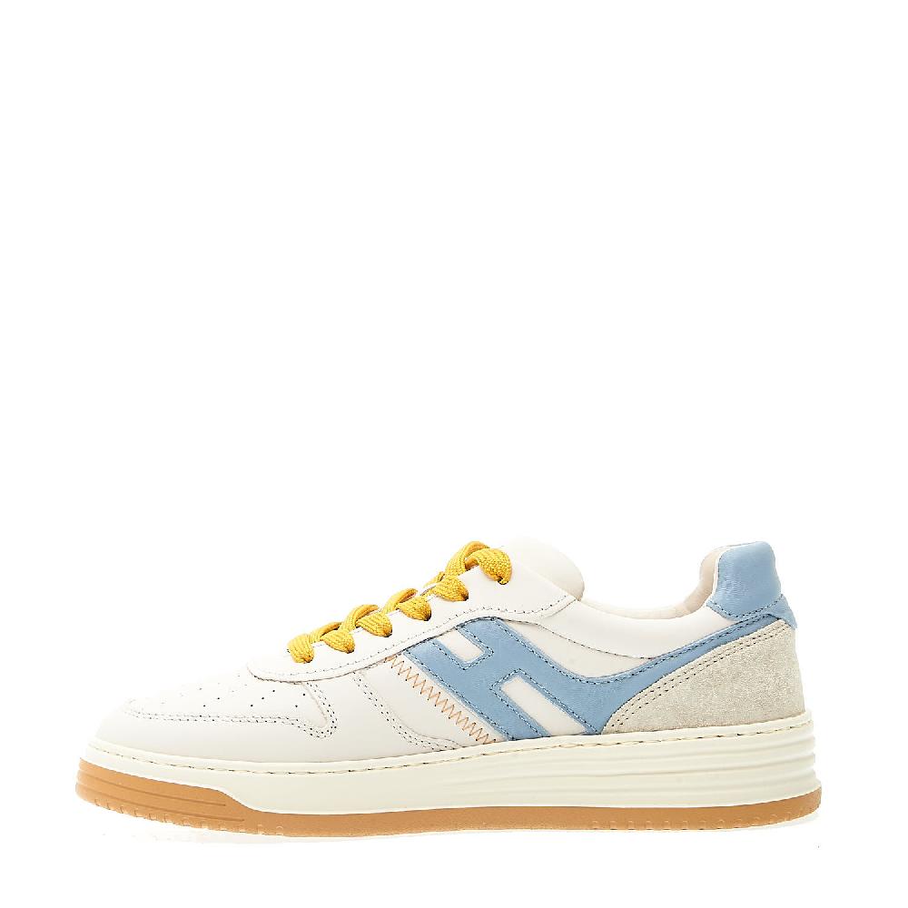 Sorelle Perego sneakers basket pelle bianca azzurro Promozione
