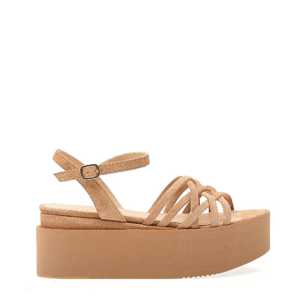 Sorelle Perego sandalo zeppa extralight camoscio deserto Hotsell