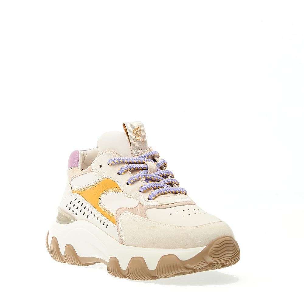 Sorelle Perego hyperactive in pelle panna spoiler stringhe lilla In Saldo