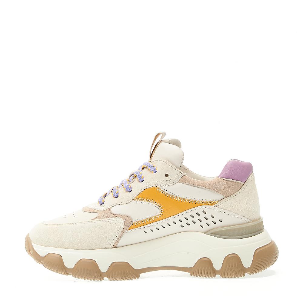 Sorelle Perego hyperactive in pelle panna spoiler stringhe lilla In Saldo